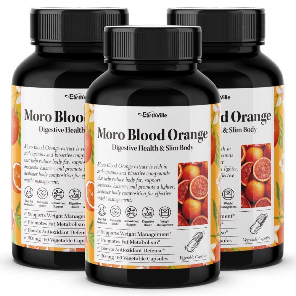 어스빌 <b>모로오렌지 블러드오렌지</b> 추출물 500mg 60베지캡슐 3개