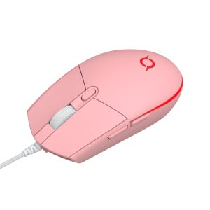 COX CM1000 LED 3600DPI 광학센서 6버튼 게이밍 마우스 핑크