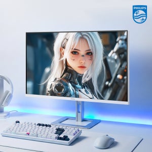필립스 27E2G5500W QHD 144Hz 프리싱크 게이밍 화이트 높낮이 무결점 모니터