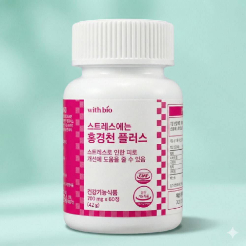 홍경천 추출물 추출분말 로사빈 스트레스 건강기능식품 60정, 1개