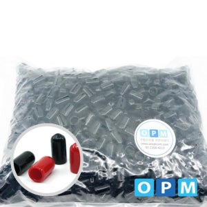 앤드캡 6.5mm-(1000개/1봉) GA)OPM 검정 연질 고무캡