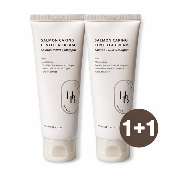 헤브블루 PDRN 살몬 케어링 센텔라 연어 크림 100ml 1+1 기획세트
