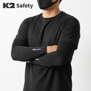 K2 세이프티 쿨토시 베이직 심리스 냉감 아쿠아엑스 팔토시 UV 여름 쿨링 작업 등산 골프