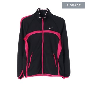 NIKE 나이키 DRI-FIT 핑크 배색 집업 재킷 WOMAN-M
