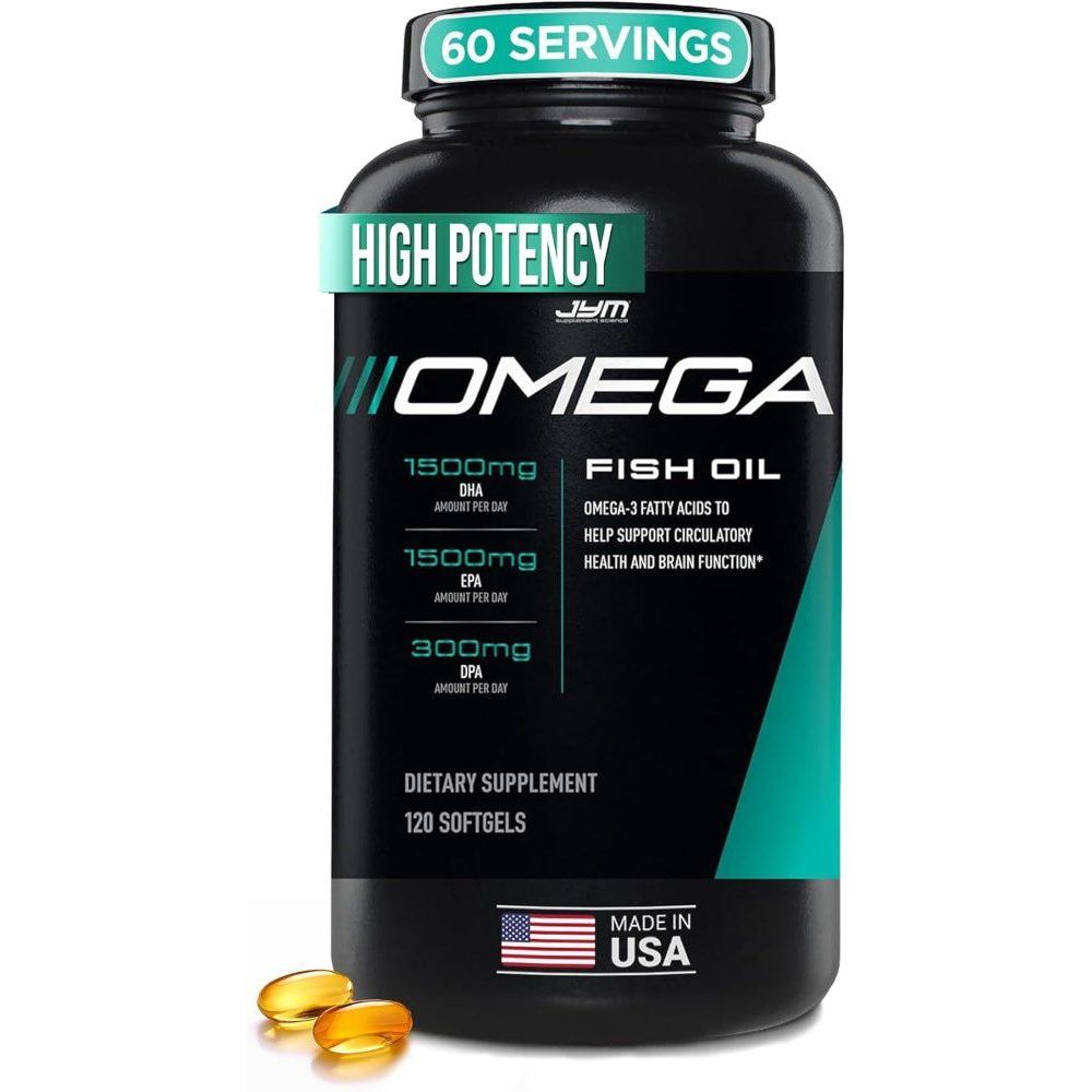 <b>JYM Supplement Science</b> Omega 피쉬 오일 120 소프트 젤