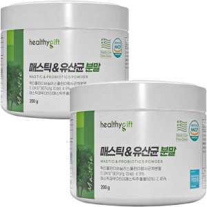 매스틱 유산균 식약처 HACCP 매스틱검 분말 200g, 2개