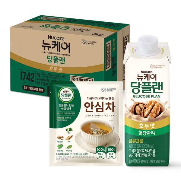 뉴케어 당플랜 호두맛 200mL 24팩 균형영양식 당뇨환자영양식 + 영양간식
