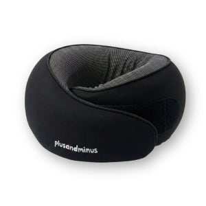 플러스앤마이너스 목 꺾임 방지 길이조절 블랙 젤리 목베개 여행용 메모리폼