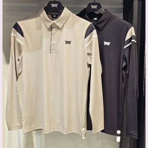 [PXG]국내배송 아울렛 남성 겨울 라운딩 카라 롱 슬리브 긴팔티