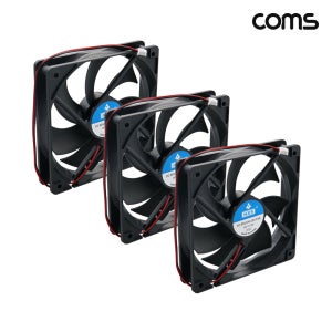 Coms 쿨러 120mm 2P 케이스용 CASE 12V 쿨러팬 3개입 CG052