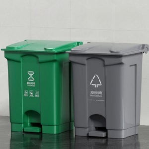 업소용 대용량 페달 쓰레기통 30L 아파트 음식물 휴지통 그린 뚜껑형 발판통 30L 그린 음식물쓰레기