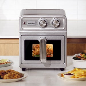 위즈웰 스테인리스 듀얼히팅 에어프라이어 뒤집지 않는 바스켓형 6L 대용량 WA8206