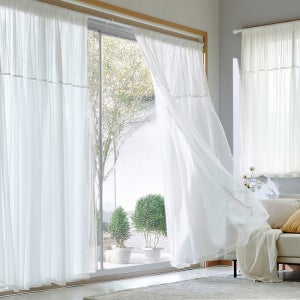 [모던하우스] 에뚜왈 쉬폰 이중레이스 도트 봉집형 커튼 화이트 2p