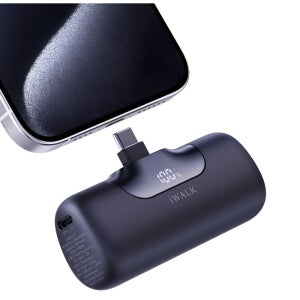 아이워크 도킹형 미니 보조배터리 일체형 초고속충전 기내반입 5500mAh, 블랙
