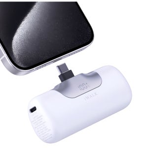 아이워크 도킹형 미니 보조배터리 일체형 초고속충전 기내반입 5500mAh, 화이트