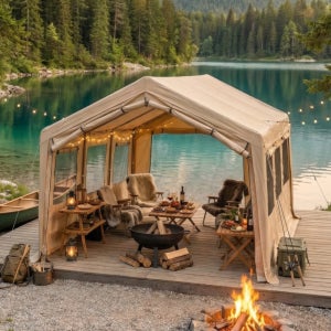 3x6 캐노피 천막 주차 차고지 텐트 간이 주차장 대형 조립식 쉘터 창고 농막 방수