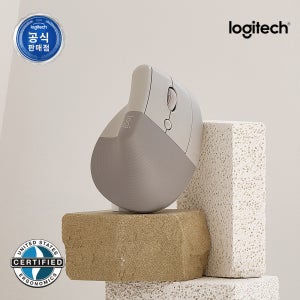 로지텍코리아 LIFT 웜그레이 버티컬 인체공학 무선 블루투스 마우스 Warm Gray