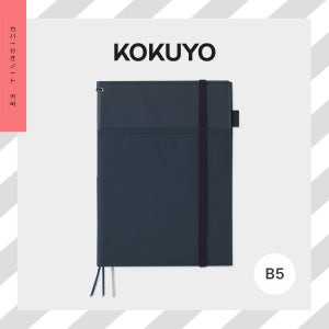 KOKUYO 고쿠요 직장인 다이어리 겸용 멀티포켓 커버 B5, 트윈링/커버네이비