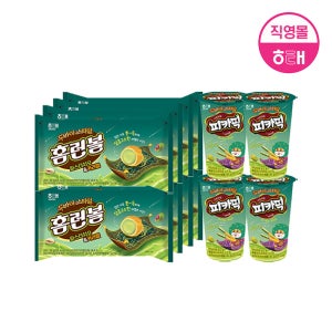 해태 홈런볼 초코 4번들 2개 (41g X 8개) + 피카픽 (45g X 4개)