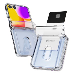 변색방지 카드 케이스 2장 수납 슬림 생폰 투명, 갤럭시Z 플립7