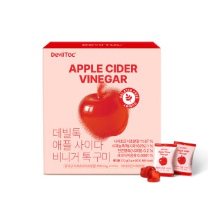 팜스빌 데빌톡 애플사이다비니거 애사비 구미 비건젤리 90구미 사과초모식초