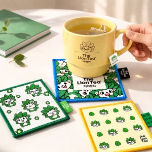 더리옹티 두꺼운면 그리옹 티코스터 패브릭 컵받침