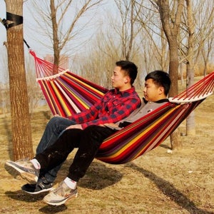 2인용 야외 해먹 접이식 캠핑 해먹 휴대용 그물 침대