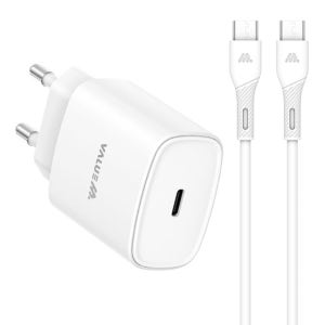 밸류엠 18W PD C타입 분리형 고속 충전기 (CTOC 케이블 포함)