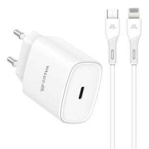 밸류엠 18W PD C타입 분리형 고속 충전기 (CTO8 케이블 포함)