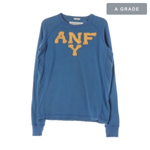 ABERCROMBIE&FITCH 아베크롬비앤피치 블루 ANFY 로고 맨투맨 WOMAN-S