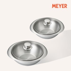 마이어 통3중 스테인리스 스틸 믹싱볼 팬 세트 2종, 22+24, 1세트
