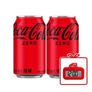 코카-콜라 제로 CAN 350ml 72개(3X24입) + 미니 탁상시계 (옵션선택)