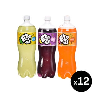 일화 탑씨 포도.오렌지.파인애플, 1.5L, 12개