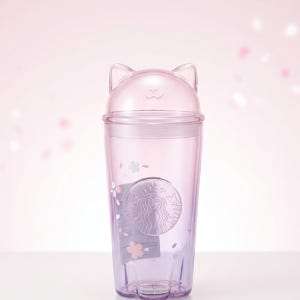 스타벅스 블루밍 캣 글라스 콜드컵 500ml 고양이 텀블러 2026 스벅 체리블라썸