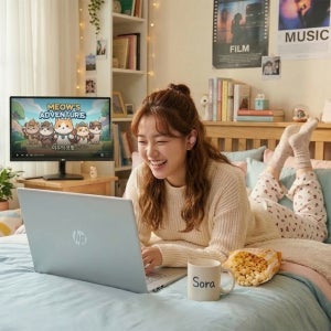 HP 17-cn3032TU (램16GB/SSD 512GB/Win11프로 설치) 인텔i5 17인치 대학생 인강용 사무용 대화면 노트북