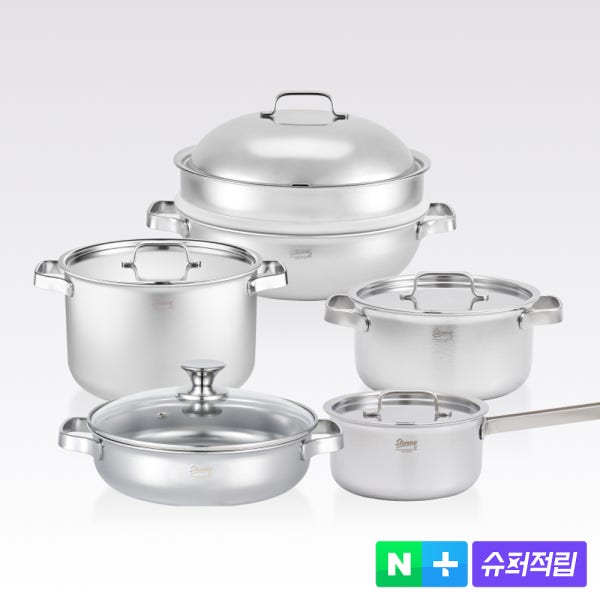 스테니 무연마제 통5중 인덕션 스텐 냄비세트