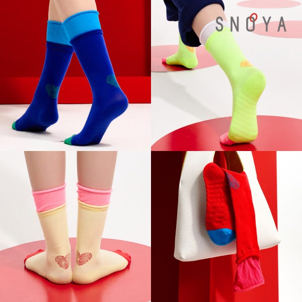 [SNOYA]스노야 26SS 베리믹스 팝 컬러 레이어드 양말