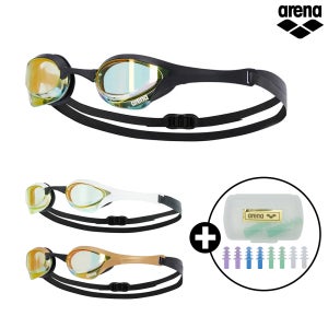 아레나 수경 코브라 울트라 스와이프 레이싱 미러 물안경 + 귀마개 A6AC2AG68