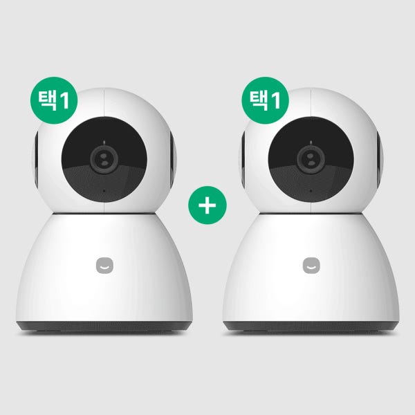 [1+1 교차구성] 헤이홈 스마트 홈카메라 홈캠 가정용 CCTV 펫캠 4MP