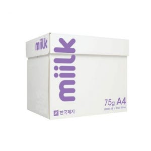 복사용지 한국제지 밀크 75g A4, 500매, 5개
