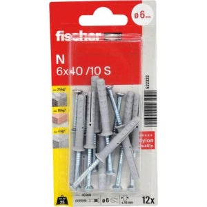 피셔 플라스틱앵커 N 6x40 S K NV #522322(해머셋) 5EA
