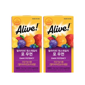 [160일분] 얼라이브 원스데일리 포우먼 멀티비타민 80정 2박스