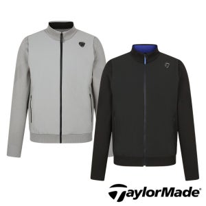 테일러메이드 남성 골프 자켓 우븐 하이브리드 집업 니트 가디건 61121