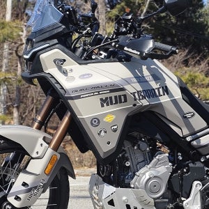 450MT데칼 바이크 전체랩핑 머드터레인 자체제작 커스텀스티커 시공비포함