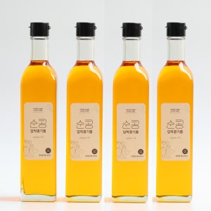 Non-GMO 순콩 압착 콩기름 / 대두유 식용유 500ml, 4개