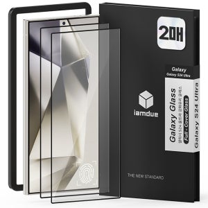 아이엠듀 풀커버 강화유리 액정보호필름 보호 필름 갤럭시S24 울트라, 2매입