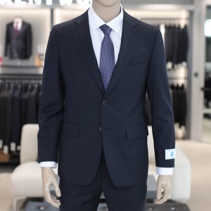 역시즌 코오롱 브렌우드 여름 정장 성하용 울 폴리 수트 양복 혼주복 레귤러핏 마이크로네이비