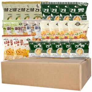 아미푸드 군대 군용 건빵 7종 종합세트 23봉지 쌀 밀 야채 참깨 땅콩 곡물 미니밀 간식
