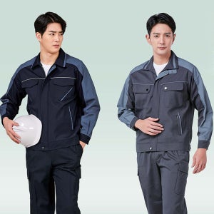 피오젠 봄 가을 작업복 춘하 T/R 작업복 상의 하의 세트 PS-J22,PS-J386 세트