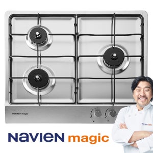 [전국설치]나비엔매직 3구 쿡탑 GRB-3303 빌트인 가스레인지 가스렌지 560x480